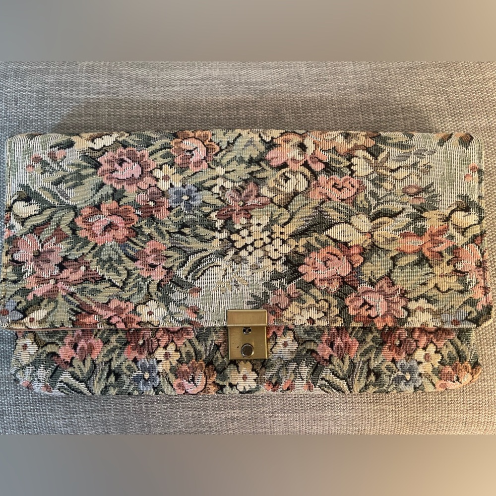 Vintage Tapestry Clutch
